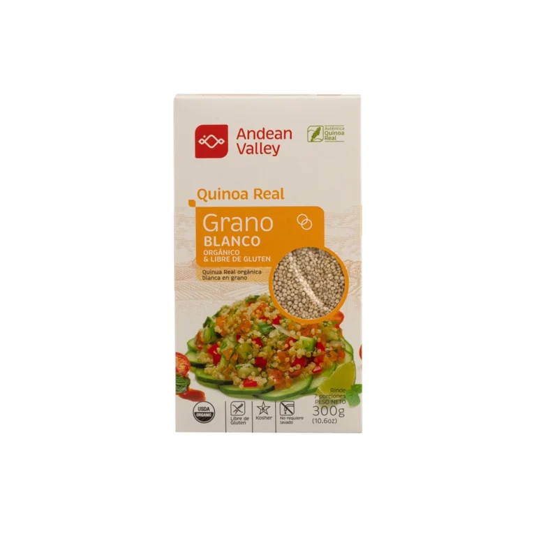 Grano Orgánico de Quinoa Real Blanca x 300 Grs - Andean Valley