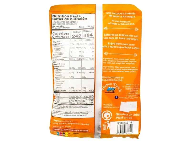 Hojaldras VILCHEZ TINOCO paquete 110gr - Imagen 2