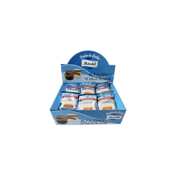 Alfajores de maicena chocolate blanco MARDEL caja 24 unidades