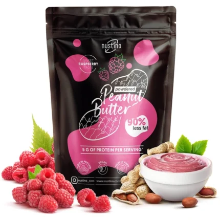 Nustino – Mantequilla de cacahuete en polvo – Raspberry (sin azúcar añadido) 400 g