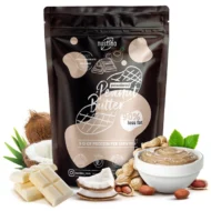 Nustino – Mantequilla de cacahuete en polvo – White Chocolate & Coconut (sin azúcar añadido) 400 g