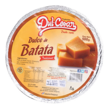 Dulce de batata circular DULCESAR empaque 500gr